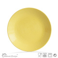 16PCS Yellow Round Swirl Ceramic Dinner Set